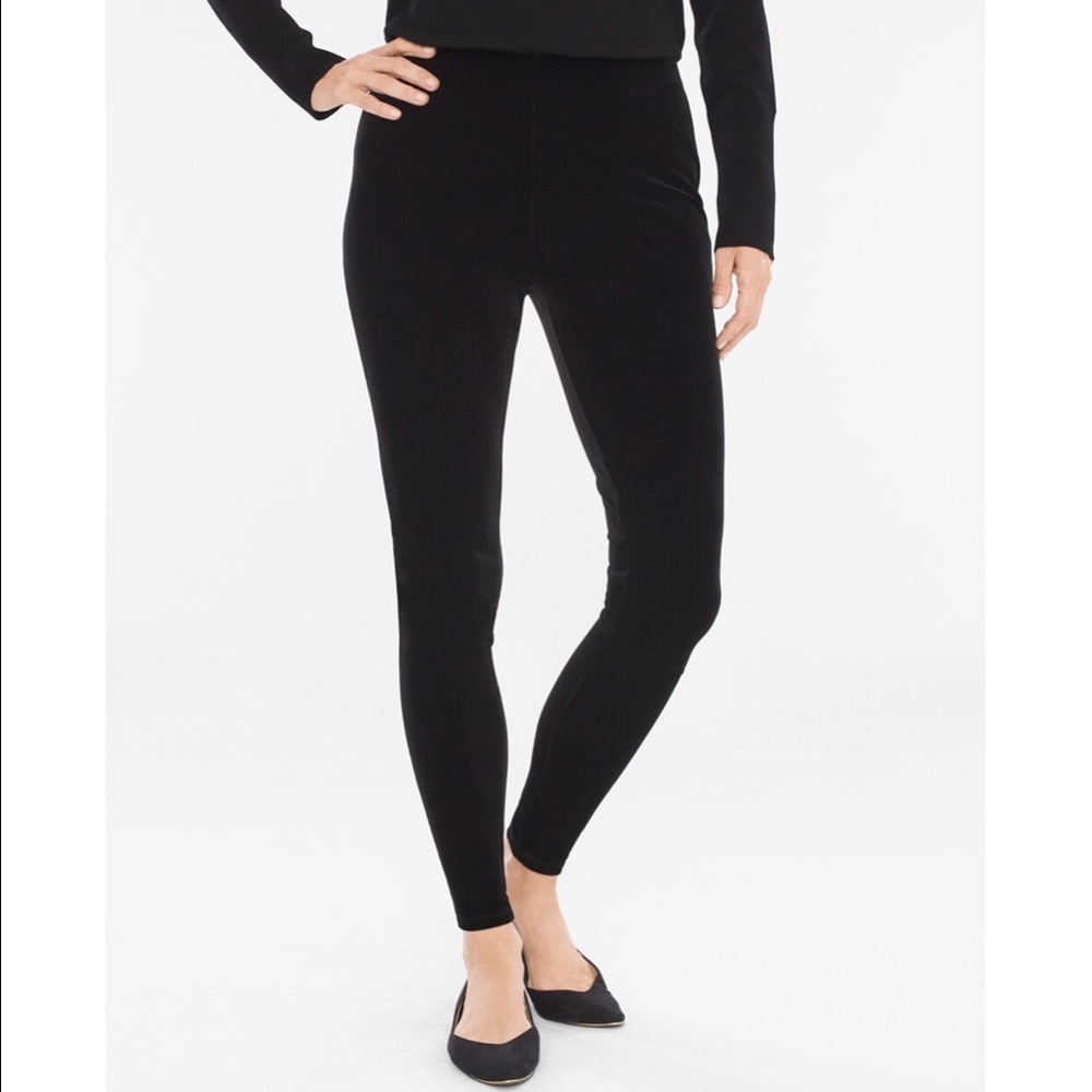 NWT Chico’s Knit Hollywood Waist Pull-On Velvet Leggings